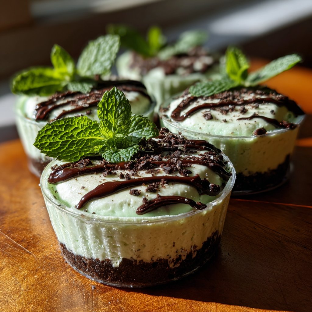 No-Bake Mint Oreo Cheesecake Cups