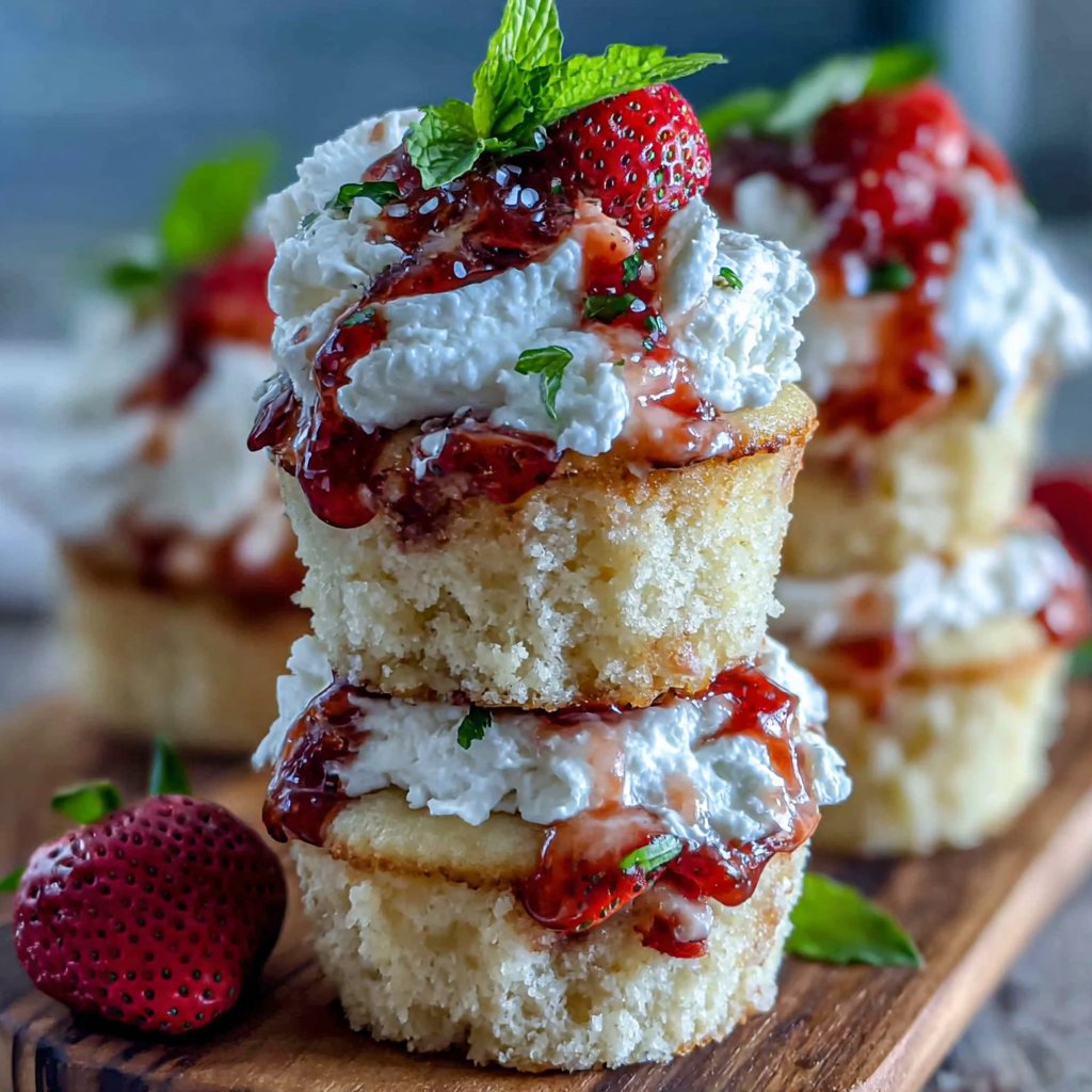 Classic Strawberry Cupcake Tower