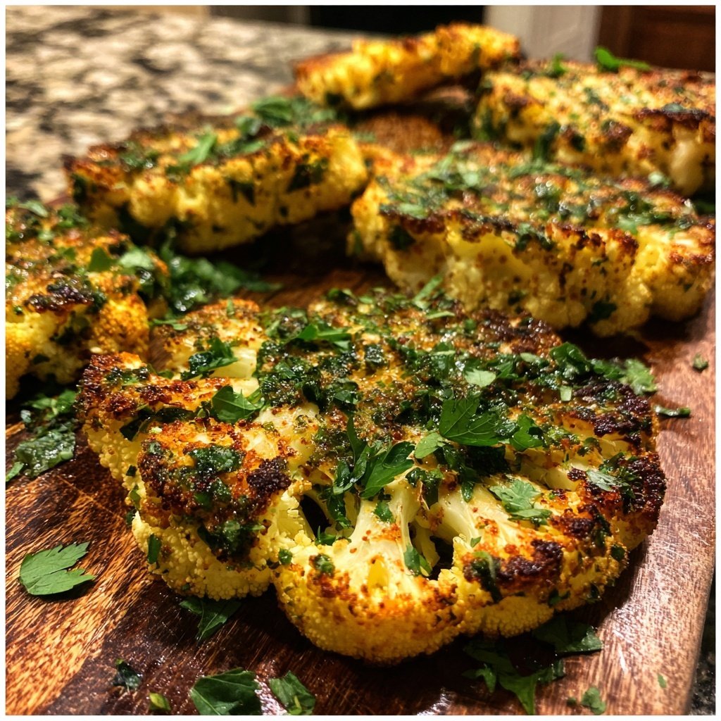Herb-Crusted Cauliflower Steaks