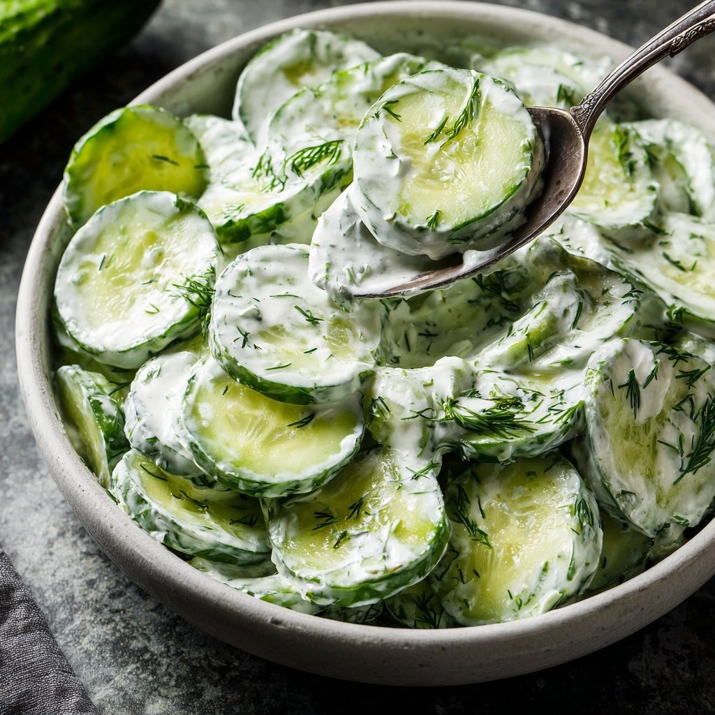 Creamy Cucumber and Dill Salad