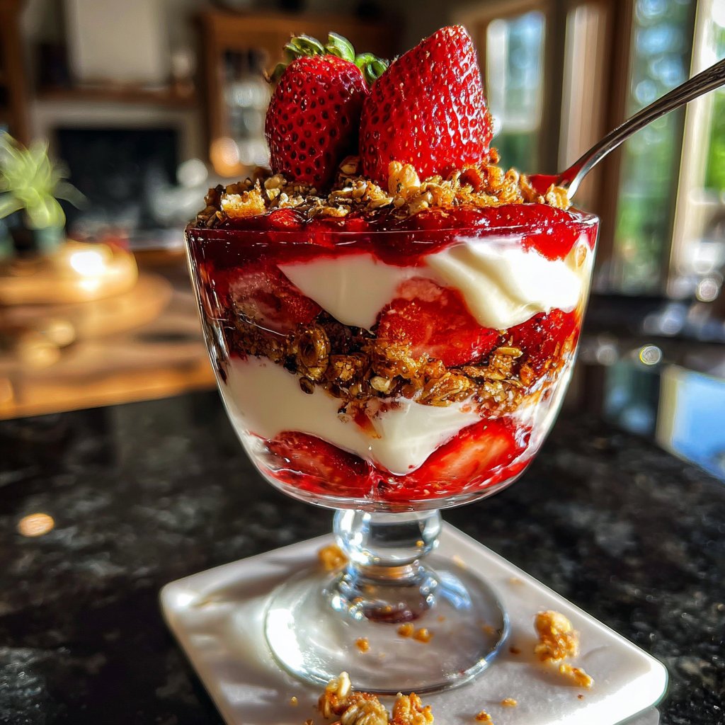 Strawberry Cream Protein Parfaits